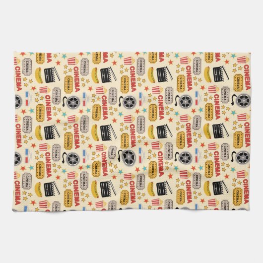 映画館のおもしろいパターン キッチンタオル (横)