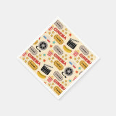 映画館のおもしろいパターン スタンダードカクテルナプキン (角)