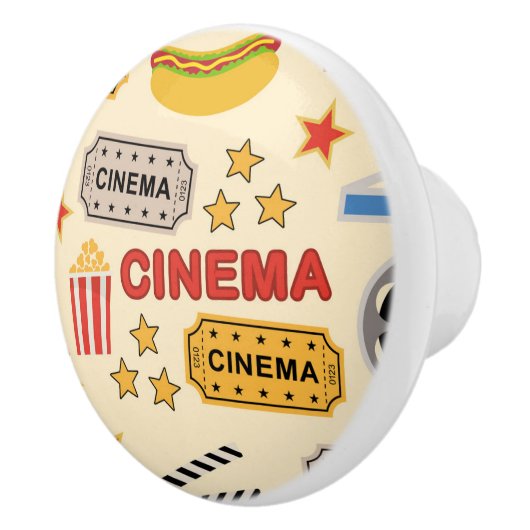 映画館のおもしろいパターン セラミックノブ (右)