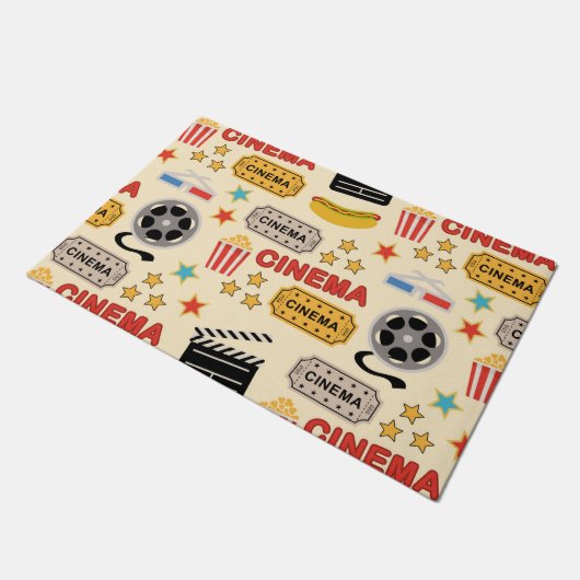 映画館のおもしろいパターン ドアマット (アングル)