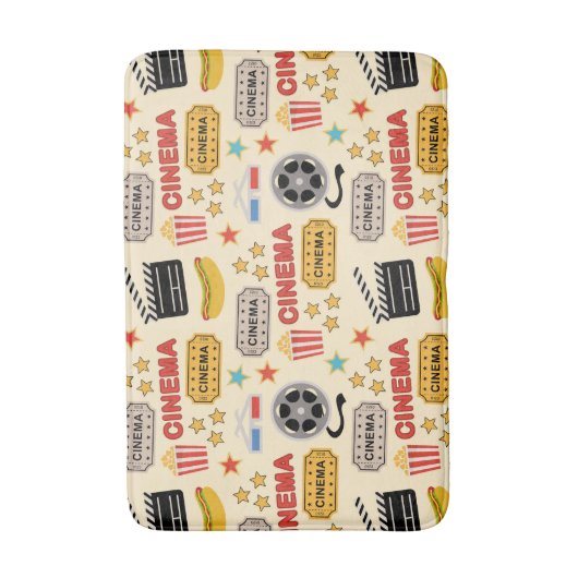 映画館のおもしろいパターン バスマット (正面縦)