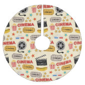 映画館のおもしろいパターン ブラッシュドポリエステルツリースカート (正面)