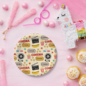 映画館のおもしろいパターン ペーパープレート (パーティー)