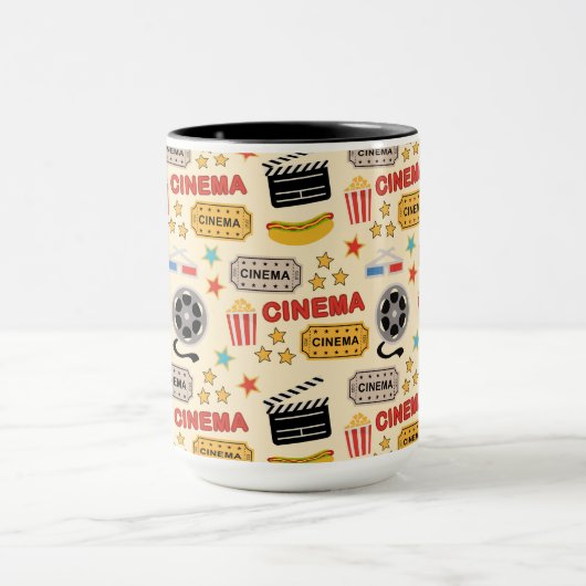 映画館のおもしろいパターン マグカップ (中央)