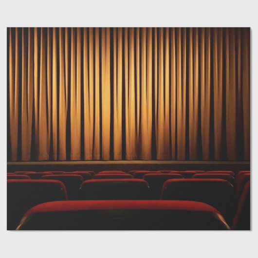 映画館のカーテンシアター映画 ラッピングペーパー (フラット)
