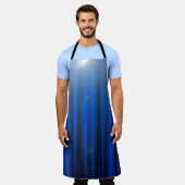 映画館のカーテンストリップ エプロン (着用した状態)