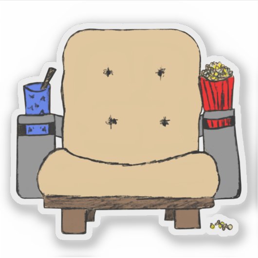 映画館のシーティングスケッチ シール (正面)