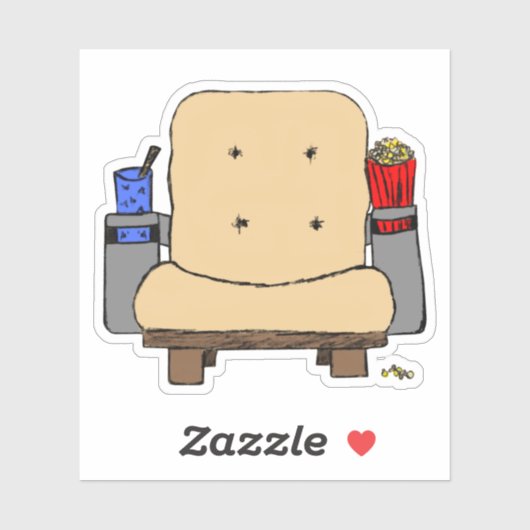 映画館のシーティングスケッチ シール (シート)