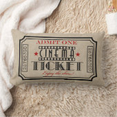 映画館のチケットの枕赤のアクセント ランバークッション (ブランケット)