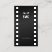 映画館のフィルムのストリップのビデオグラファーの名刺 名刺 (裏面)