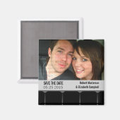 映画館の写真を保存する日付マグネット、グレー マグネット (正面/裏面)