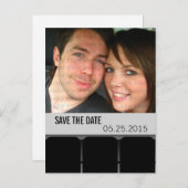 映画館の写真日付はがきを保存，グレー 案内ポストカード (正面/裏面)