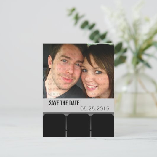 映画館の写真日付はがきを保存,グレー 案内ポストカード (スタンド正面)