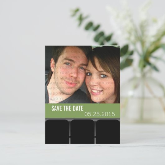 映画館の写真日付はがき、緑を保存 案内ポストカード (スタンド正面)