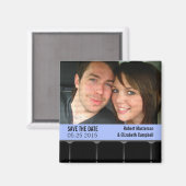 映画館の写真Save the Date Magnet, Blue マグネット (正面/裏面)