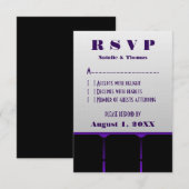 映画館の応答カード、紫 出欠カード (正面/裏面)