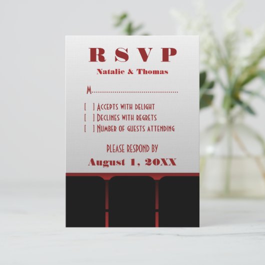 映画館の応答カード(赤) 出欠カード (スタンド正面)