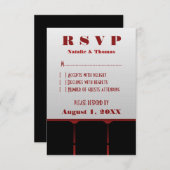 映画館の応答カード（赤） 出欠カード (正面/裏面)