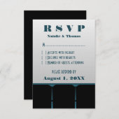 映画館の応答カード（青） 出欠カード (正面/裏面)