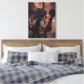 映画館の映写技師、ヴィンテージ ビジネス キャンバスプリント (インサイチュ (寝室))