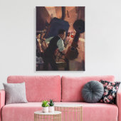 映画館の映写技師、ヴィンテージ ビジネス キャンバスプリント (インサイチュ (リビング))