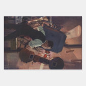 映画館の映写技師、ヴィンテージ ビジネス ラッピングペーパーシート (正面3)