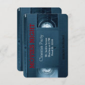 映画館の映画ナイトホームパーティー 招待状 (正面/裏面)