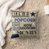 映画館の映画館は枕青い1つのチケットを是認します クッション (ブランケット)