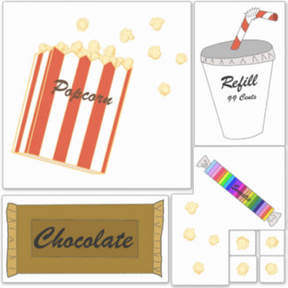 映画館の軽食 シール