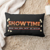 映画館のShowtimeの枕赤および金ゴールド ランバークッション (ブランケット)