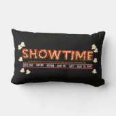 映画館のShowtimeの枕赤および金ゴールド ランバークッション (裏面)