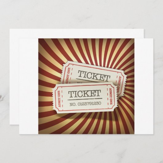 映画館は招待状に札をつけます 招待状 (正面/裏面)