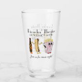 映画館コンセッション台ホットドッグポップコーンピント タンブラーグラス (裏面)