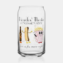 映画館コンセッション台ホットドッグポップコーン ガラス缶