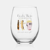 映画館コンセッション台ホットドッグポップコーン ステムなしワイングラス (裏面)