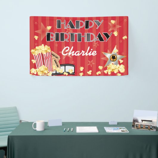 映画館テーマ誕生日バナー 横断幕 (トレードショー)