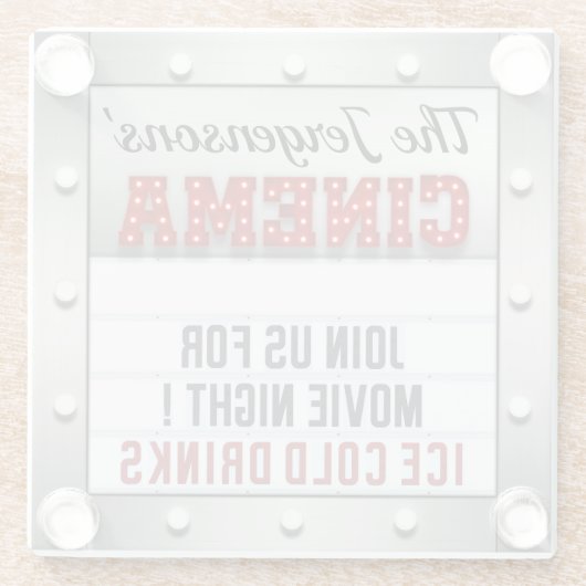 映画館ナイトシアターガラスコースター ガラスコースター (裏面)