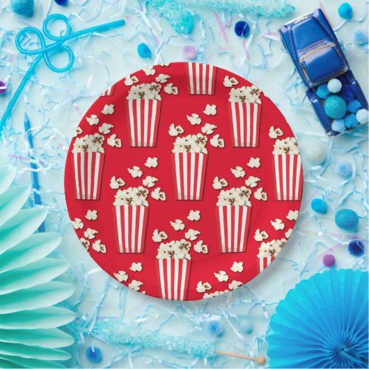 映画館ポップコーンバースデーパーティー紙プレート ペーパープレート (パーティー)