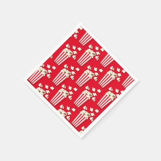 映画館ポップコーン誕生日パーティナプキンス スタンダードカクテルナプキン (角)