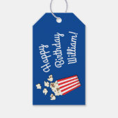 映画館ポップコーン誕生日パーティー ギフトタグ (正面)