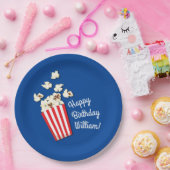 映画館ポップコーン誕生日パーティー ペーパープレート (パーティー)