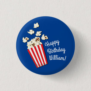 映画館ポップコーン誕生日パーティー 缶バッジ