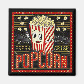 映画館マーキーホームシネマポップコーンカスタム マグネット (正面)