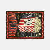 映画館マーキーホームシネマポップコーン フリースブランケット (正面(横))