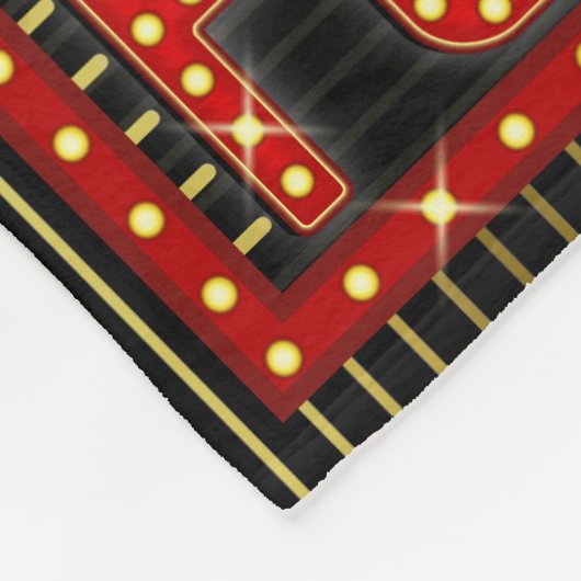 映画館マーキーホームシネマポップコーン フリースブランケット (角)