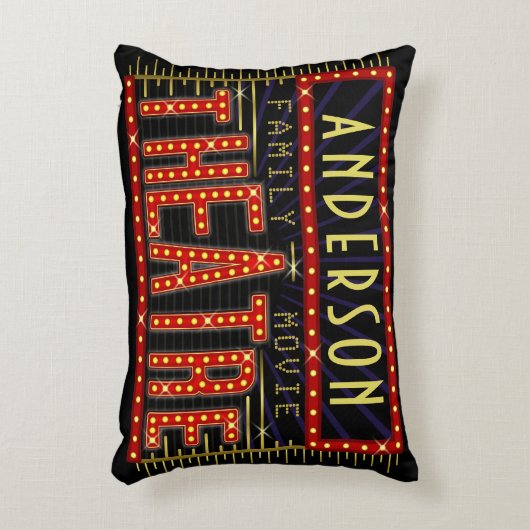 映画館マーキーホームシネマ |パーソナライズされた | アクセントクッション (正面(垂直))