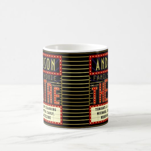 映画館マーキーホームシネマ |パーソナライズされた | コーヒーマグカップ (中央)