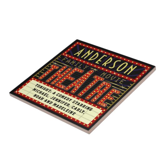 映画館マーキーホームシネマ |パーソナライズされた タイル (側面)