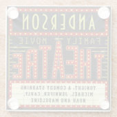 映画館マーキーホームシネマ |名前をカスタムする ガラスコースター (裏面)