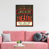 映画館マーキーホームシネマ |名前をカスタムする キャンバスプリント (インサイチュ (リビング))